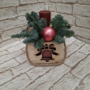 Превью Новогодняя композиции со свечой