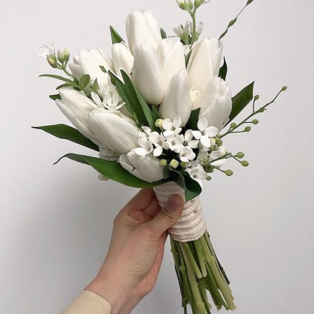 Букет «Белые тюльпаны» за 1 510 - «Ромашково» в Красноярске