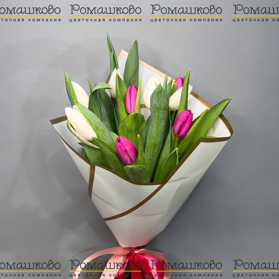 Букет из тюльпанов «Робкое обожание»