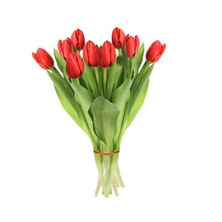 Букет из 9 красных тюльпанов за 1 850 - «Ромашково» в Красноярске