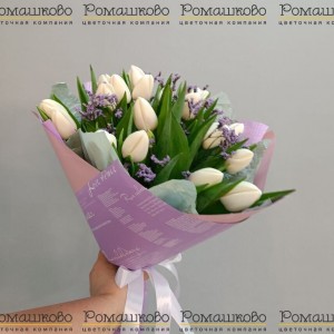 Превью Букет из тюльпанов «Сладкий поцелуй»