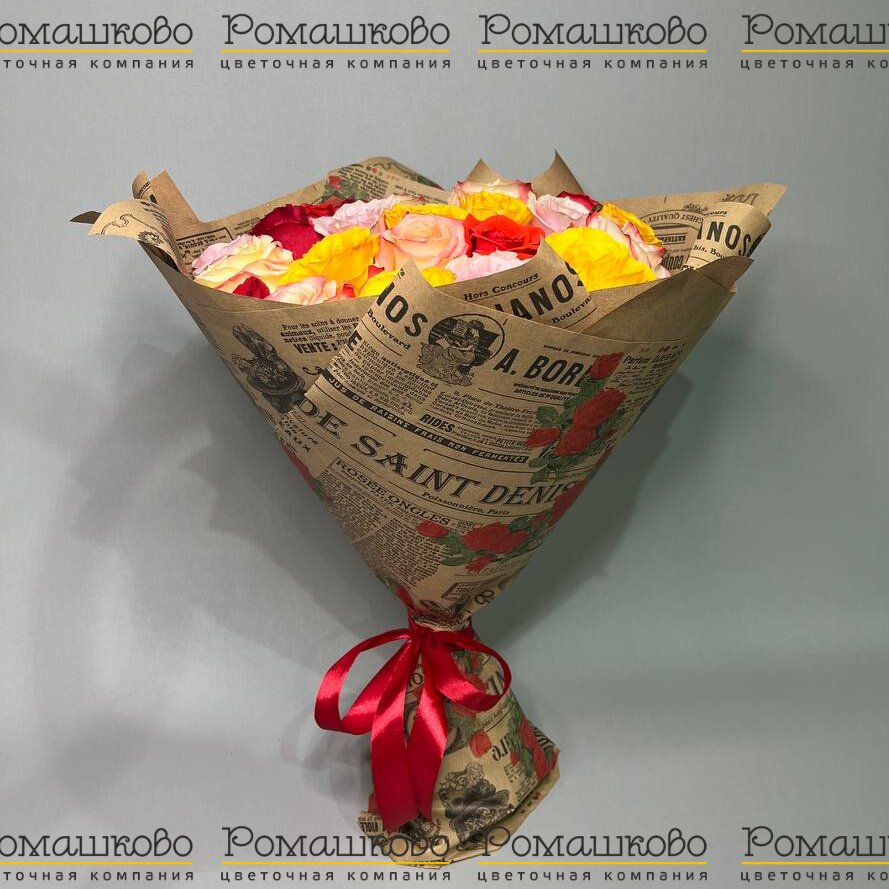 Букет из 25 роз микс
