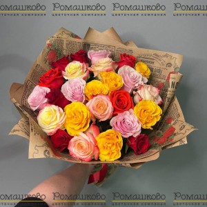 Превью Букет из 25 роз микс