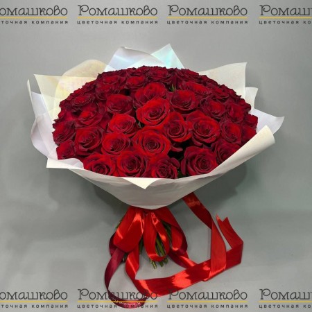 Букет из 51 розы в упаковке (50см) за 12 850 - «Ромашково» в Красноярске