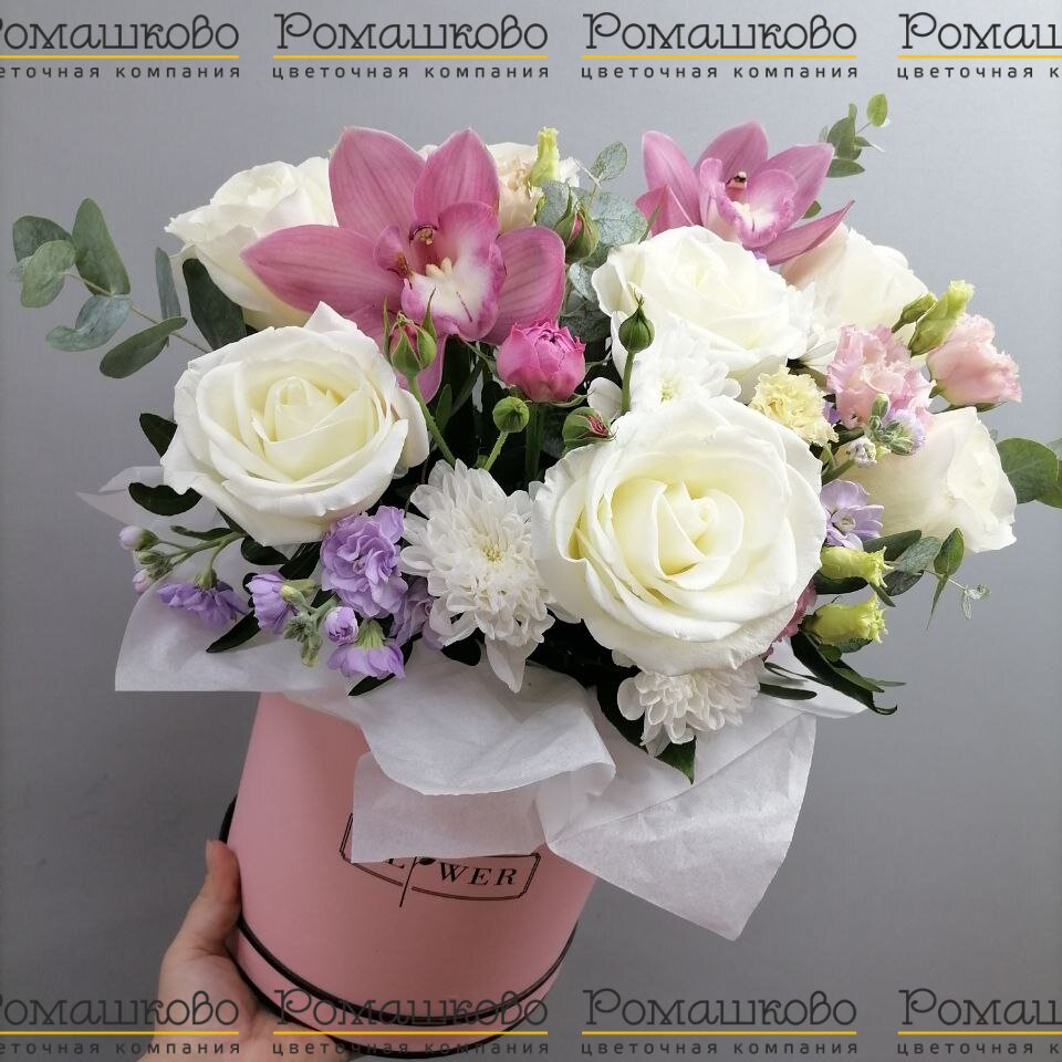 Шляпная коробка с цветами «Русский балет»