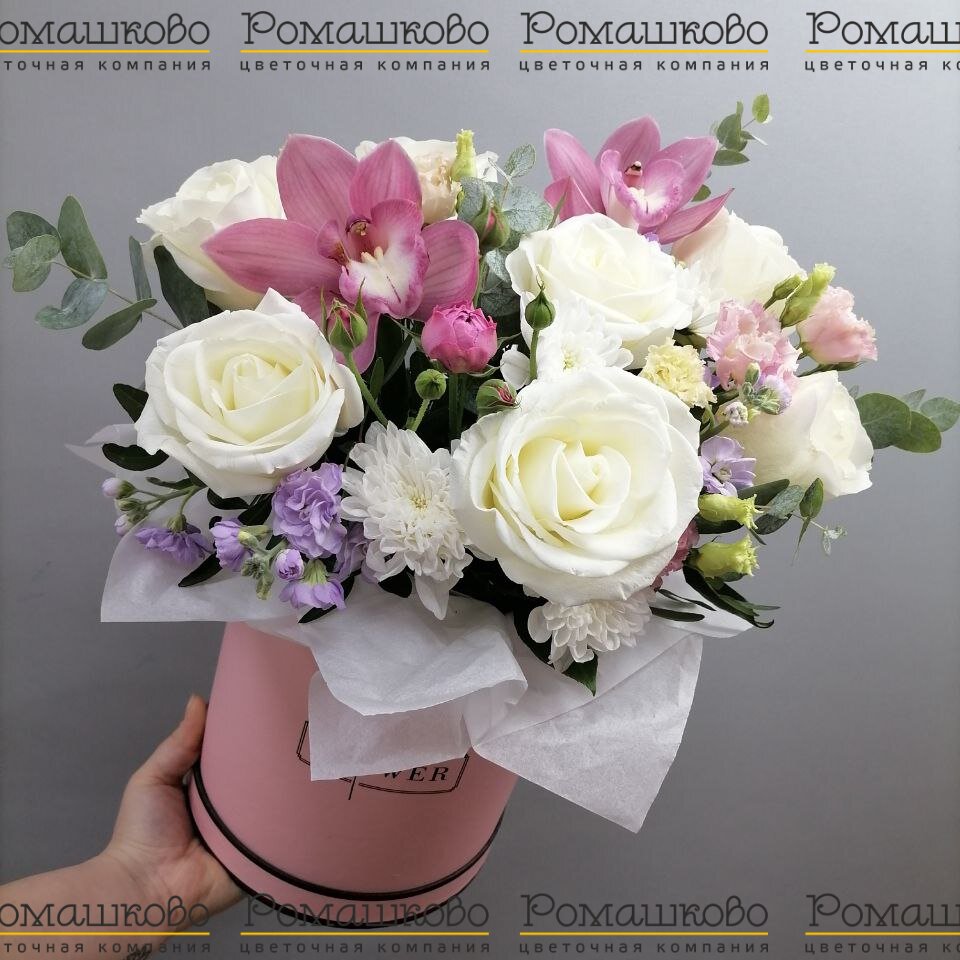 Шляпная коробка с цветами «Русский балет»