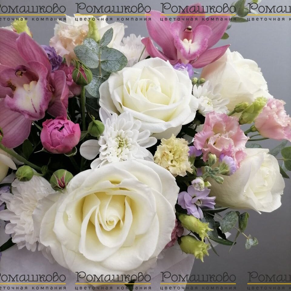 Шляпная коробка с цветами «Русский балет»