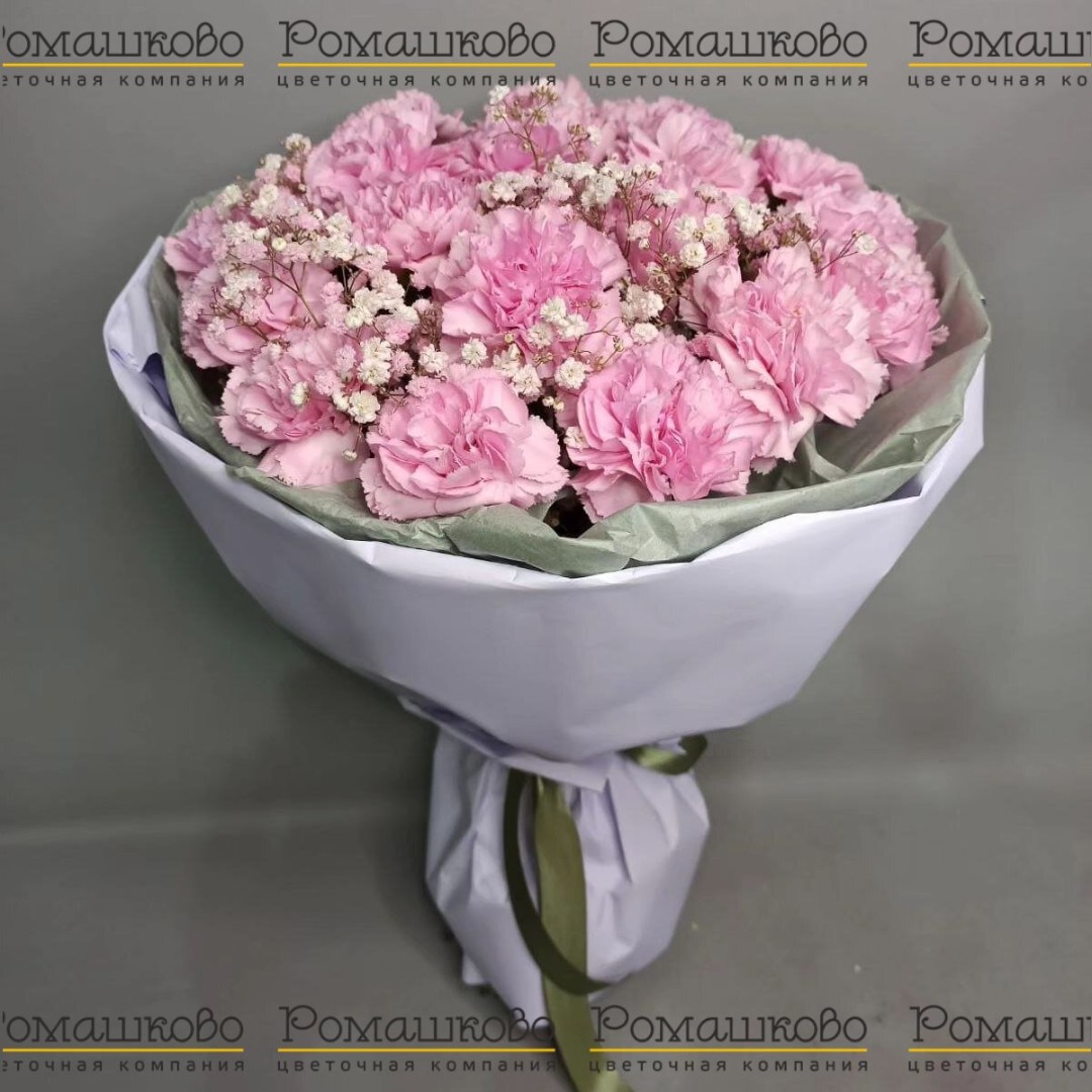 Букет из гвоздик «Сиреневая дымка»