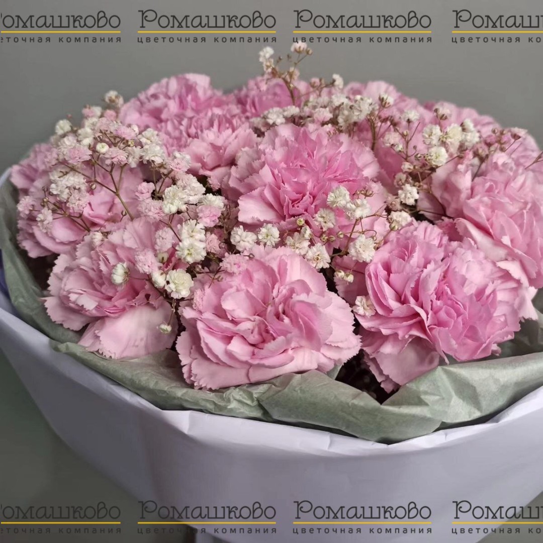 Букет из гвоздик «Сиреневая дымка»