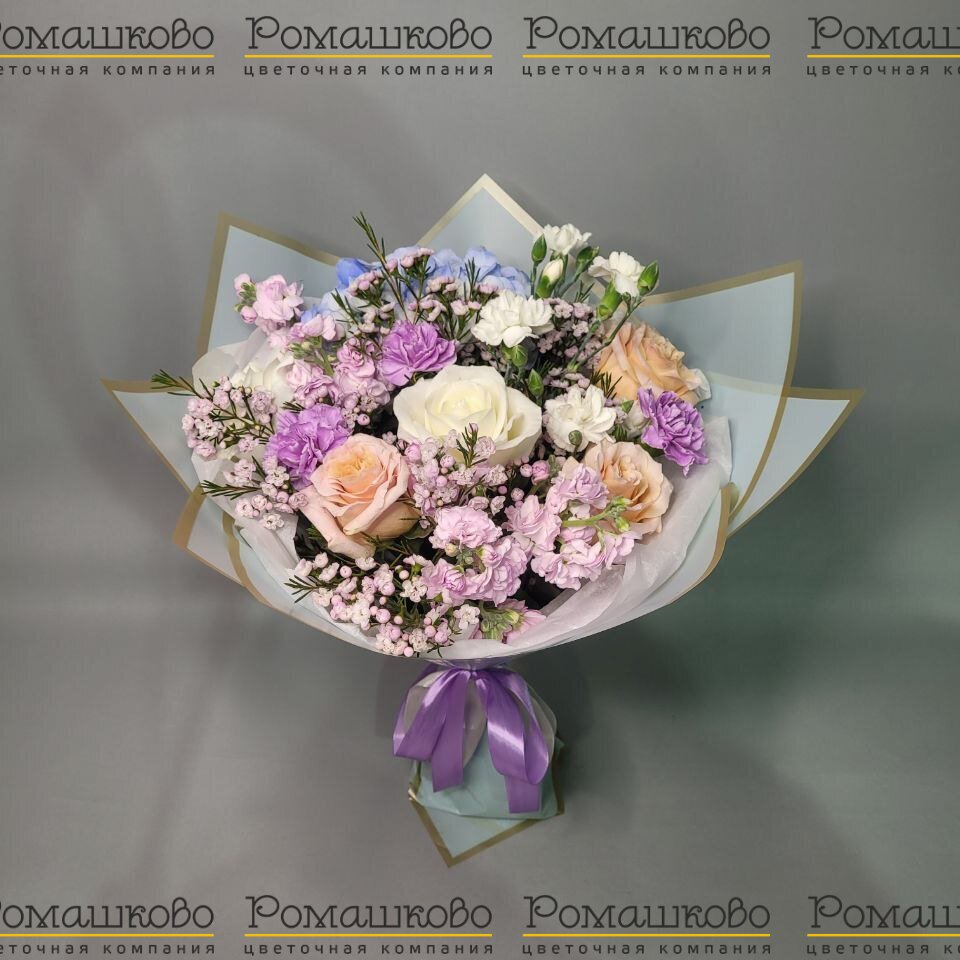 Букет из гортензий «Сахарная вата»