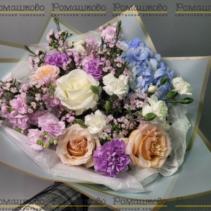 Превью Букет из гортензий «Сахарная вата»