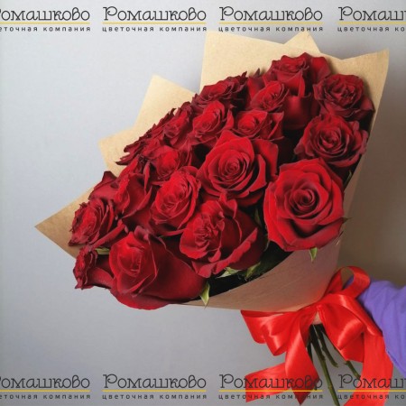 Букет из 25 Красных роз за 6 350 - «Ромашково» в Красноярске