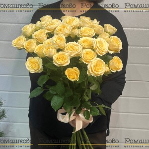 Превью Кремовая кустовая роза