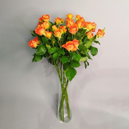 Оранжевая кустовая роза за 2 750 - «Ромашково» в Красноярске