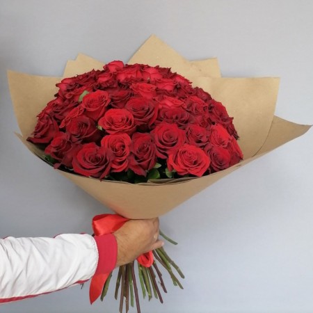Букет из 51 розы Эксплорер за 11 750 - «Ромашково» в Красноярске
