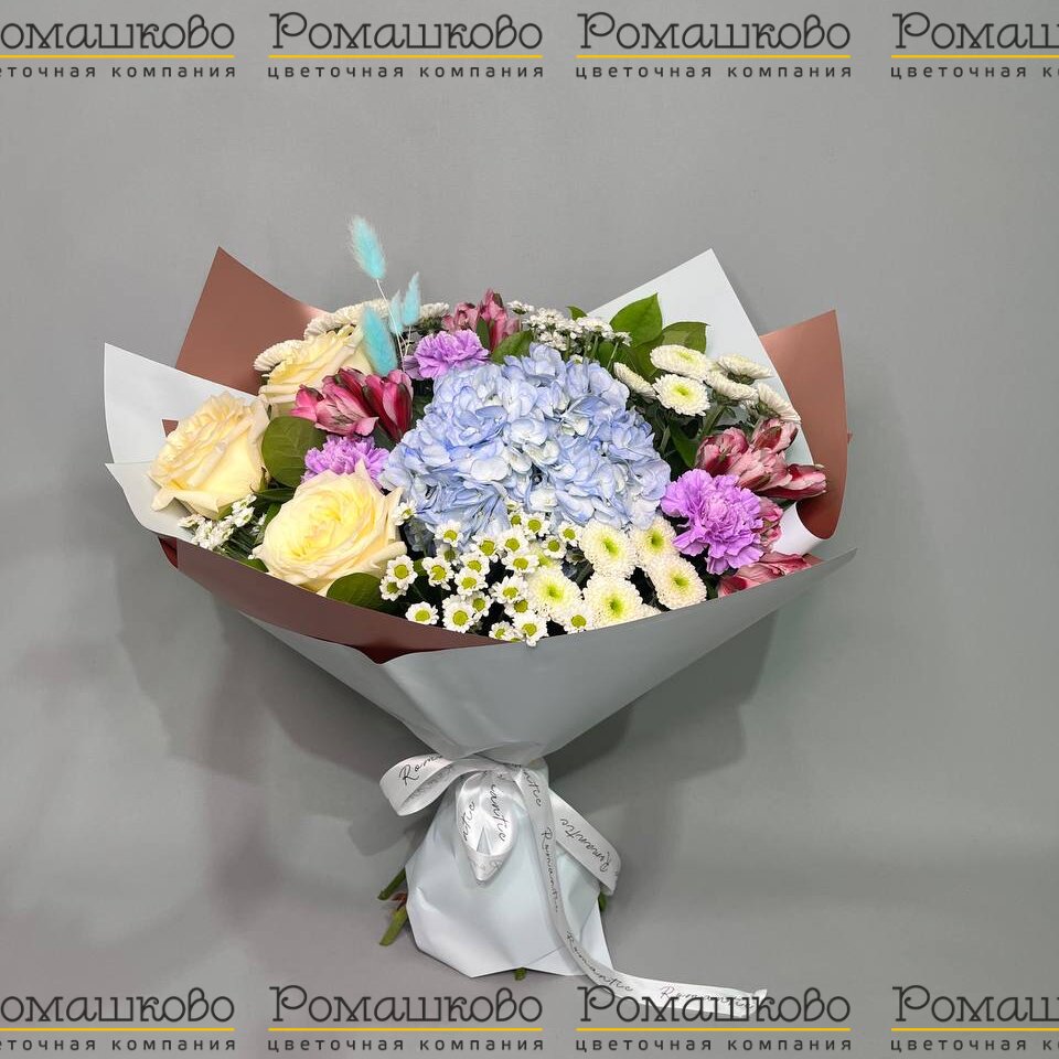 Букет из гортензий «Аделайн»