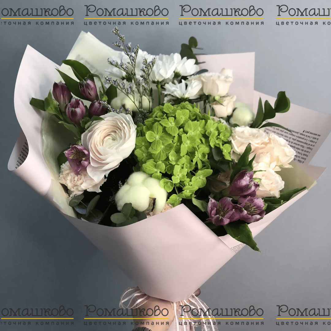 Букет из гортензий «Аделайн»