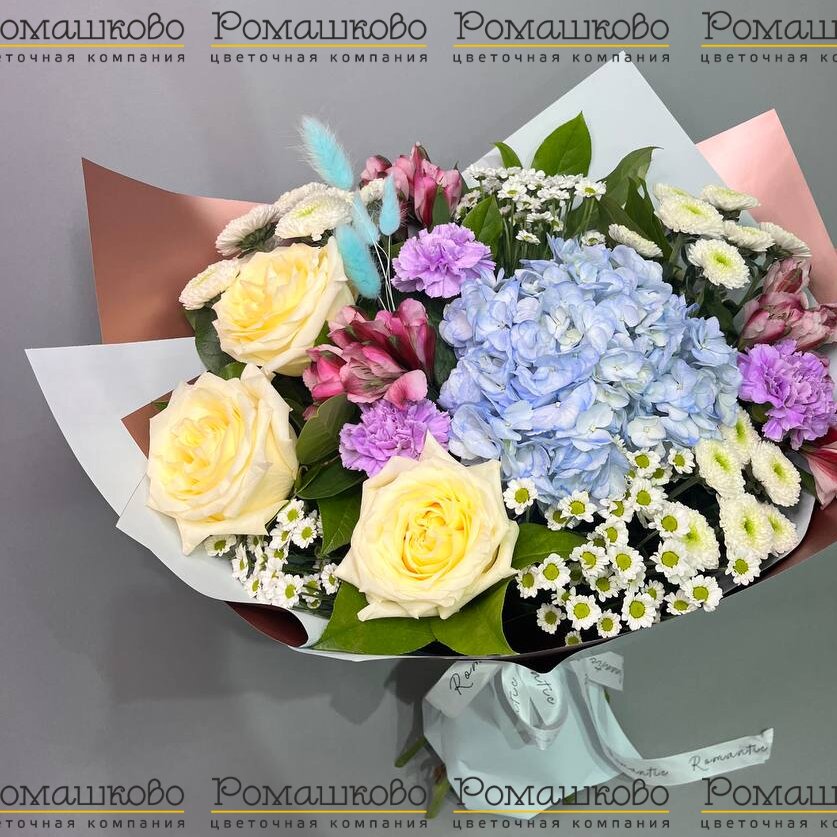 Букет из гортензий «Аделайн»