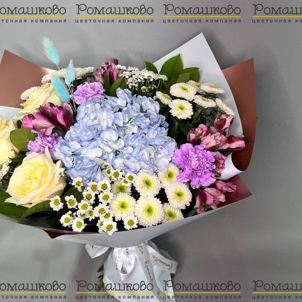 Букет из гортензий «Аделайн»