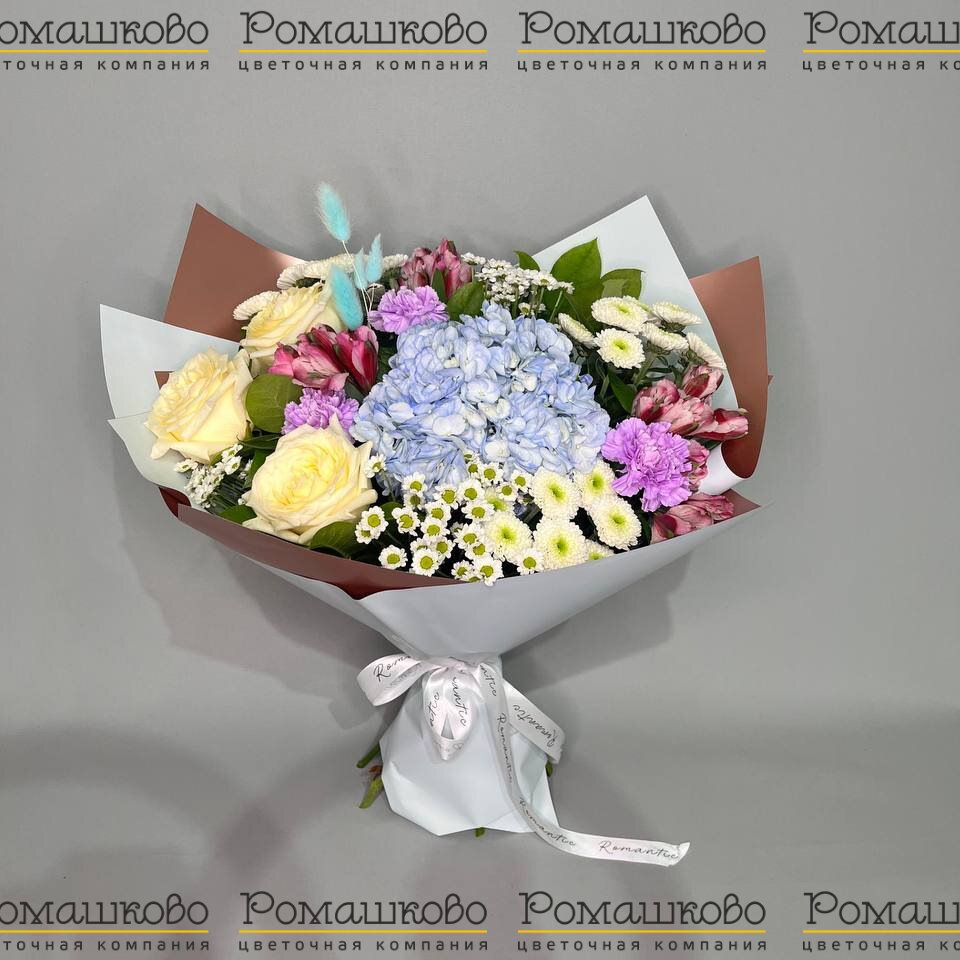 Букет из гортензий «Аделайн»