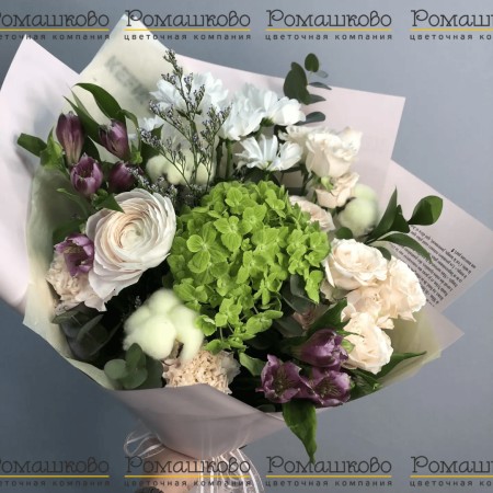 Букет из гортензий «Аделайн»
