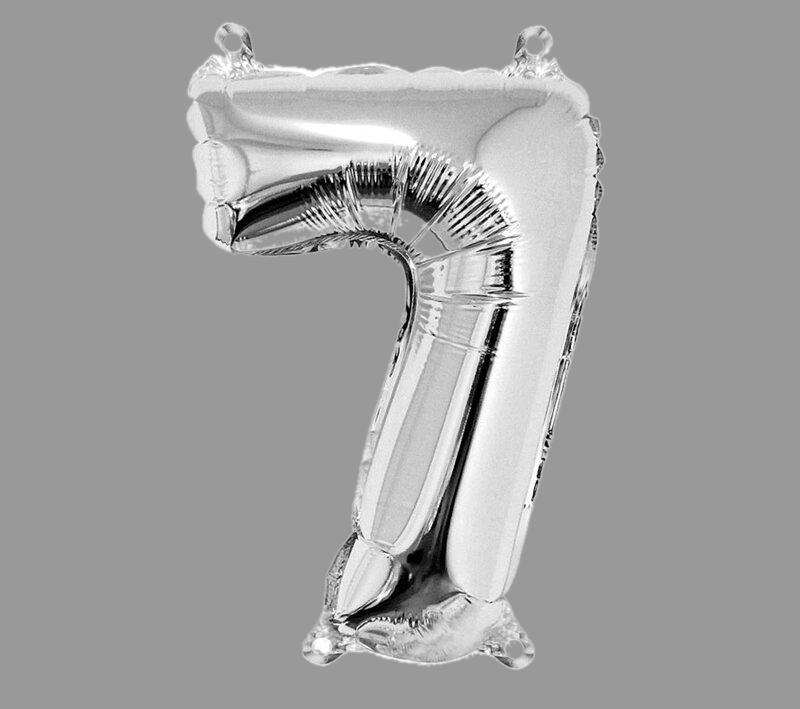 Шары фольга цифры серебро