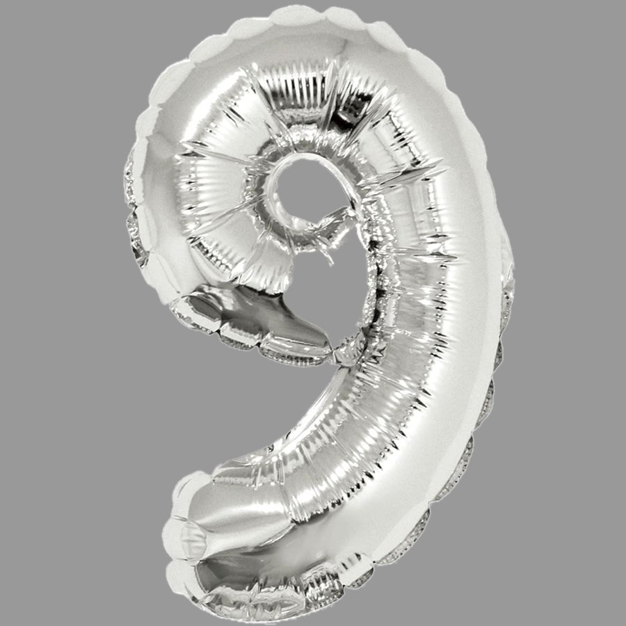 Шары фольга цифры серебро