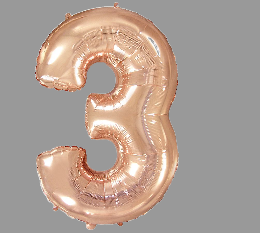 Шары фольга цифры золото