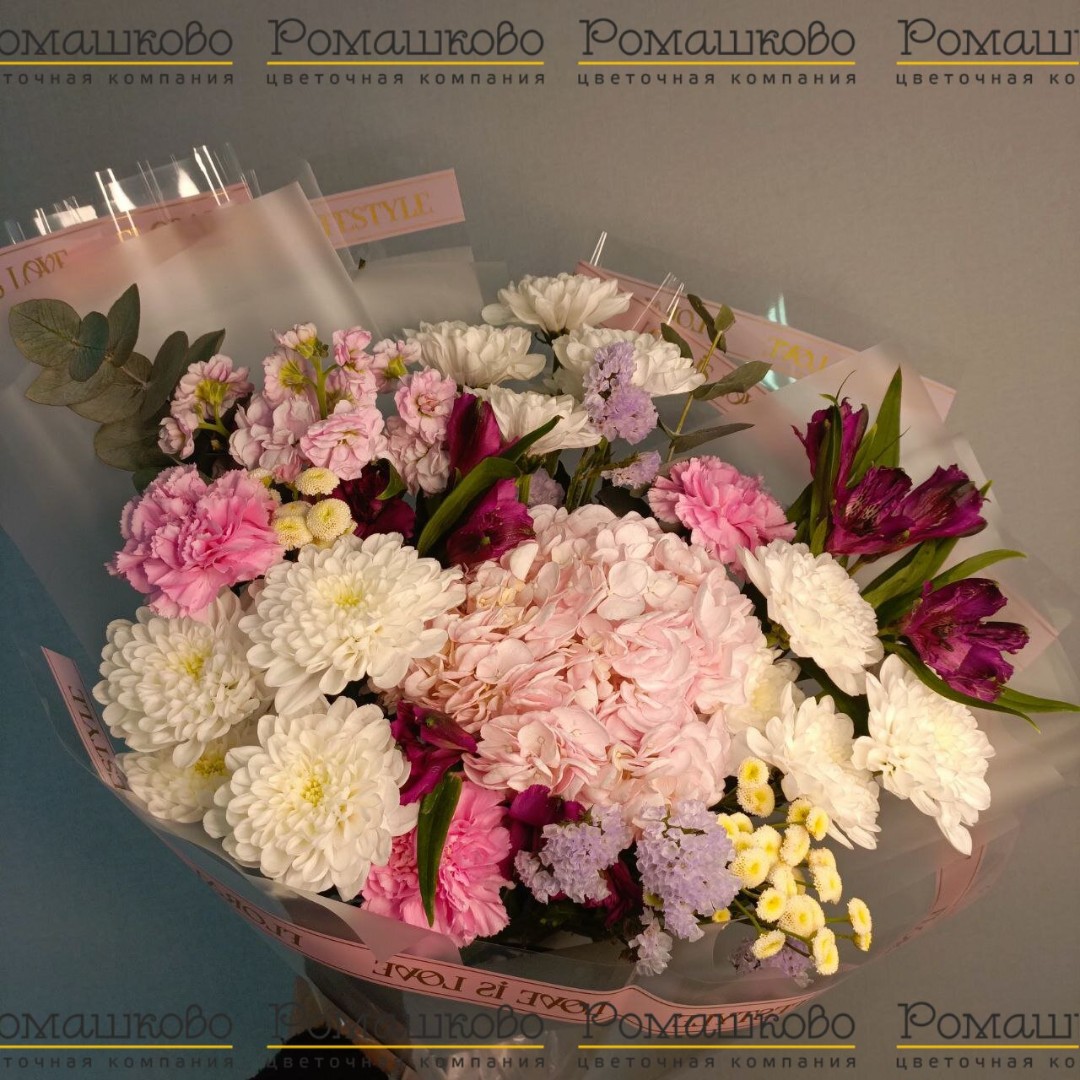 Букет из гортензий «Айсен»