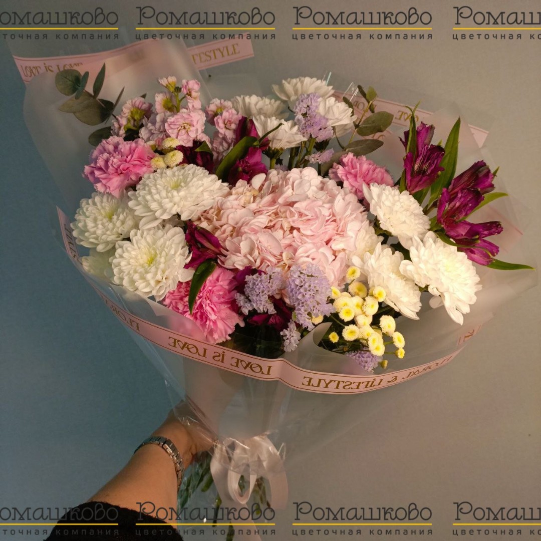 Букет из гортензий «Айсен»