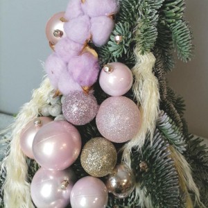 Превью Новогодняя композиция «Розовая меренга»