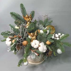 Превью Новогодняя композиция «Снежные ангелы»