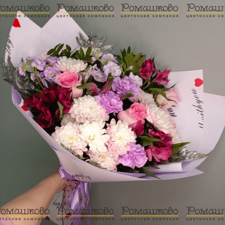 Букет из хризантем «Ивонна» за 5 250 - «Ромашково» в Красноярске