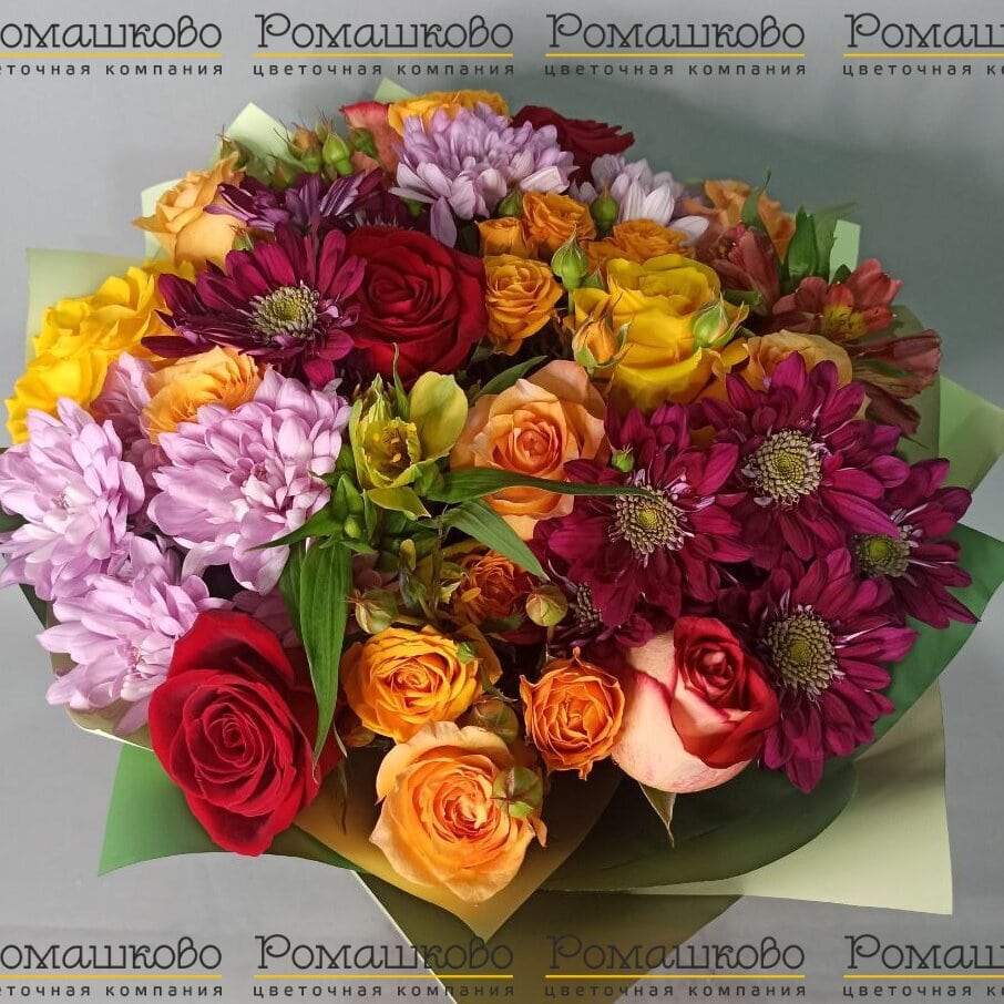 Букет из хризантем «Ивонна»
