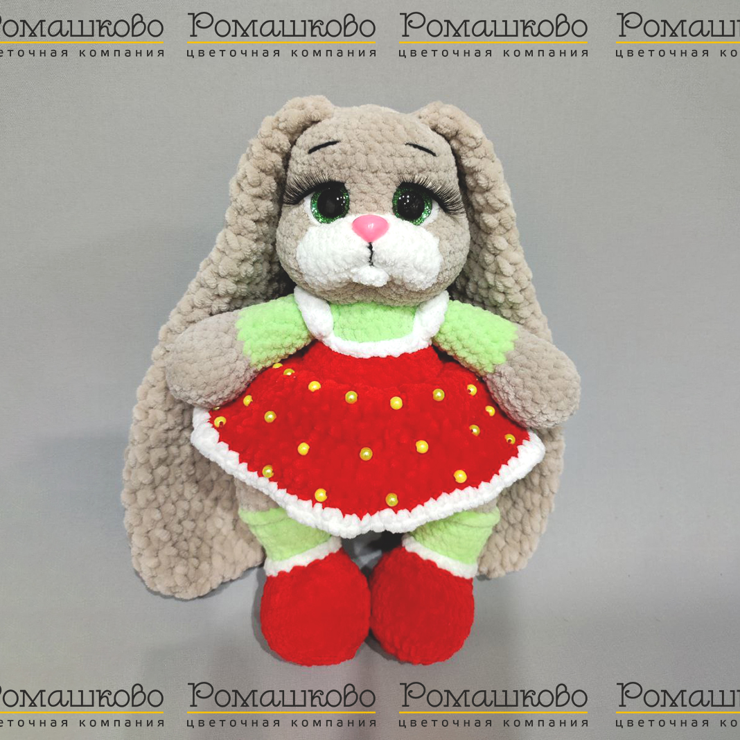 Авторская игрушка Зайка Арбузная 30 см