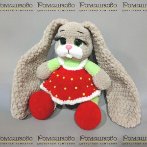 Превью Авторская игрушка Зайка Арбузная 30 см