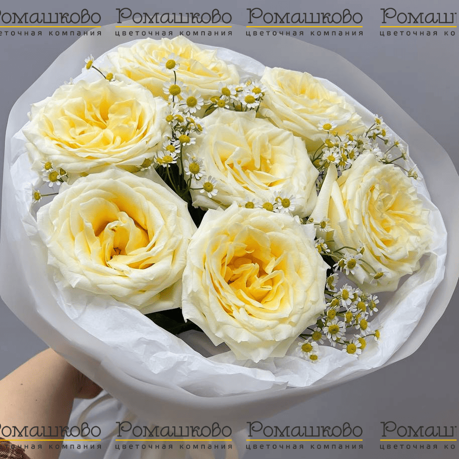 Букет из 7 пионовидных роз