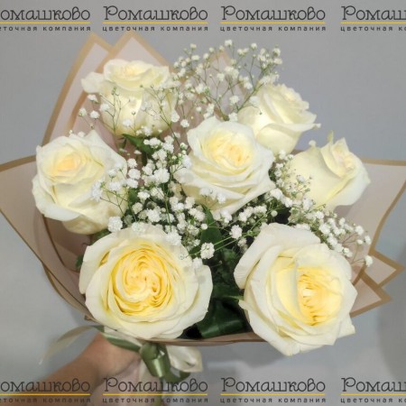 Букет из 7 пионовидных роз за 2 680 - «Ромашково» в Красноярске