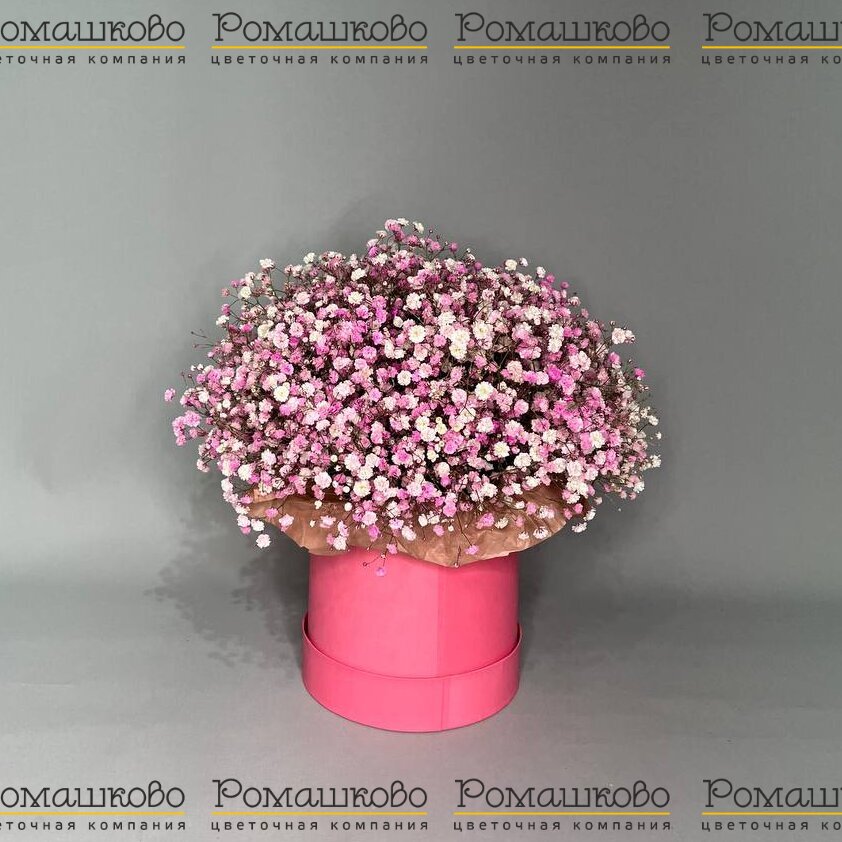 Шляпная коробка цветов «Клубника»