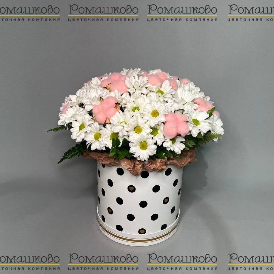 Шляпная коробка с цветами «Баттерфляй»