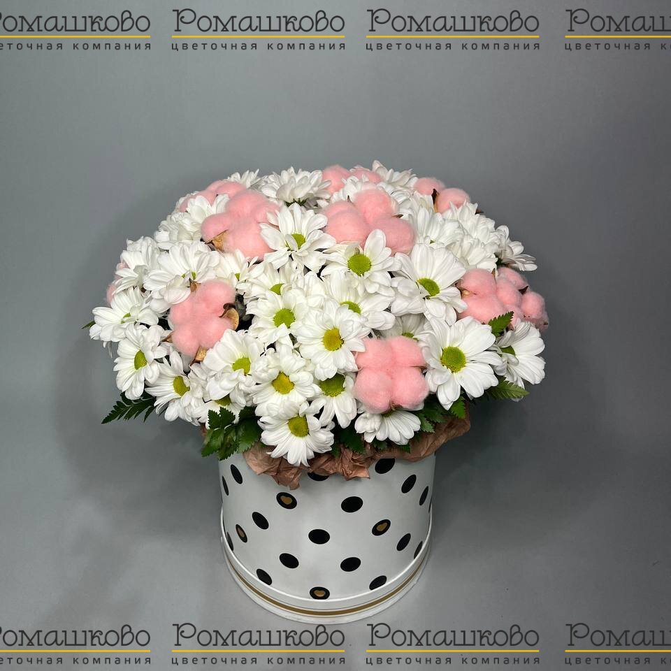 Шляпная коробка с цветами «Баттерфляй»