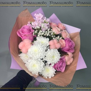 Превью Букет из хризантем «Эммануэль»