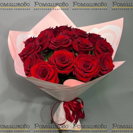 Букет из 19 красных роз Эксплорер за 5 600 - «Ромашково» в Красноярске