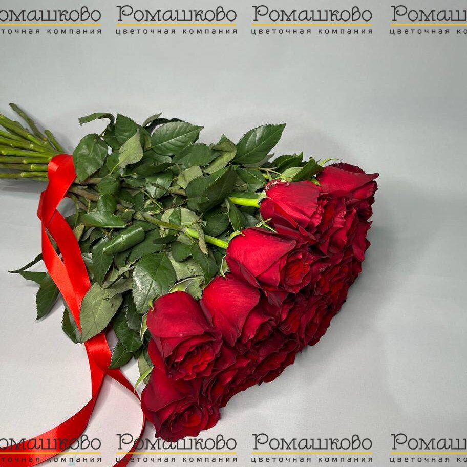 Букет из 23 красных роз (60см)