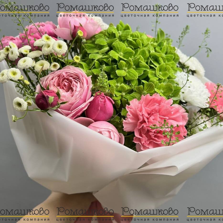 Букет из гортензий «Нежное послание»