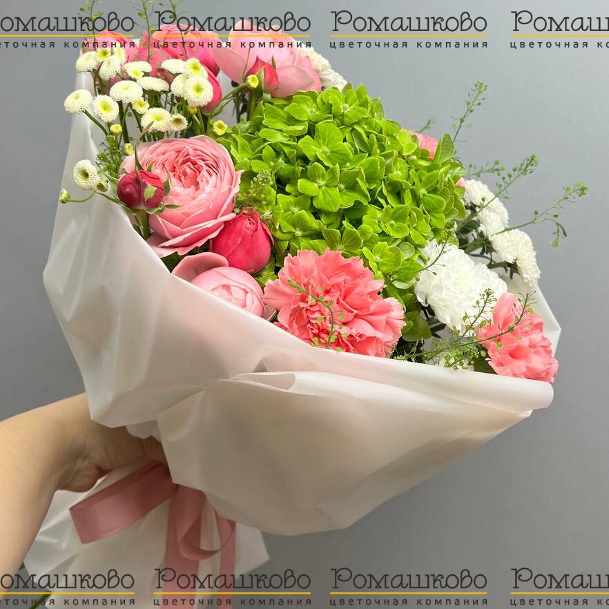 Букет из гортензий «Нежное послание»