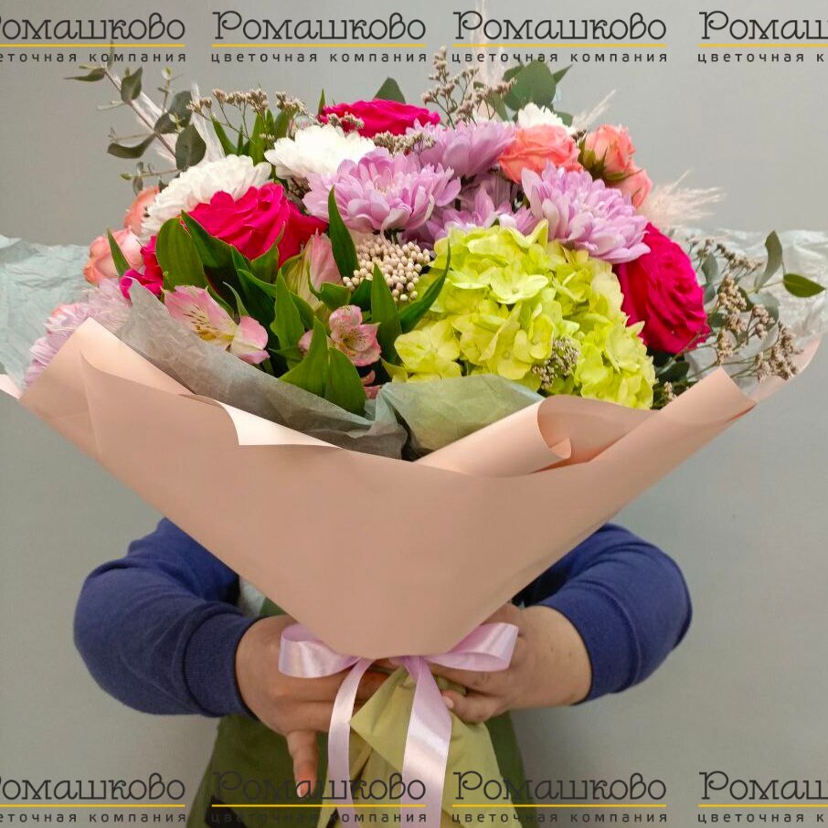 Букет из гортензий «Большой привет»