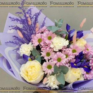 Превью Букет из хризантем «Нежный фламинго»