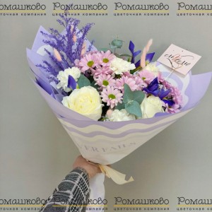 Превью Букет из хризантем «Нежный фламинго»