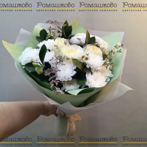 Превью Букет из хризантем «Нежный рассвет»